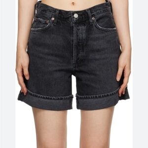 Agolde Washed Black Dame Shorts